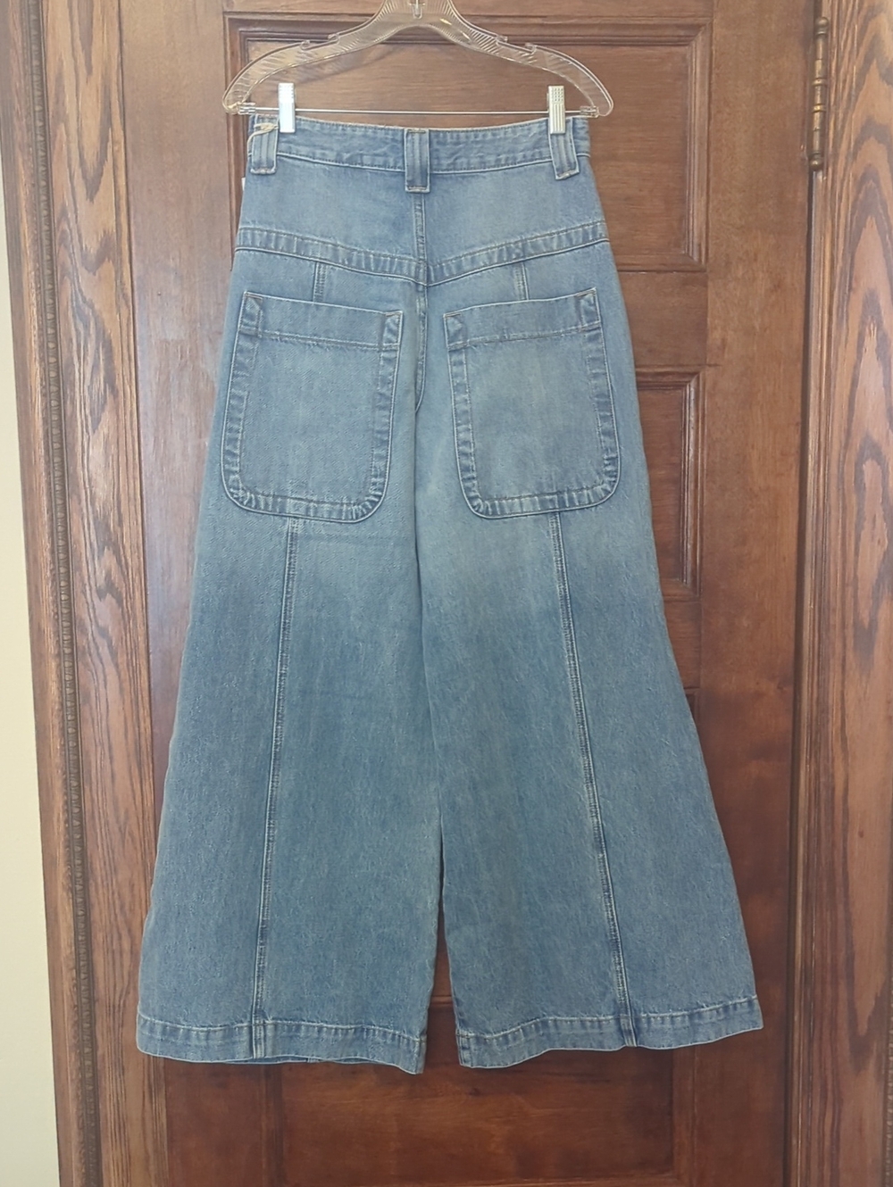 NWT KHAITE Jackie Wide-Leg Jeans | Bryce Wash | Low Rise | 100% Cotton | Size 25 - Picture 3 of 7